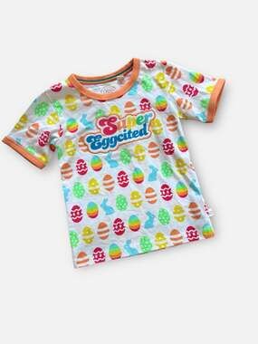 Little Bird by Jools Oliver 'Super Eggcited' Easter Egg Bunny Print T-Shirt